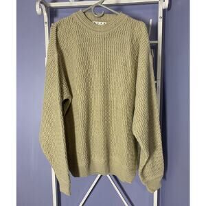 Basix Fenn wright and mason cable knit fisherman men’s sweater XL Rammie cotton